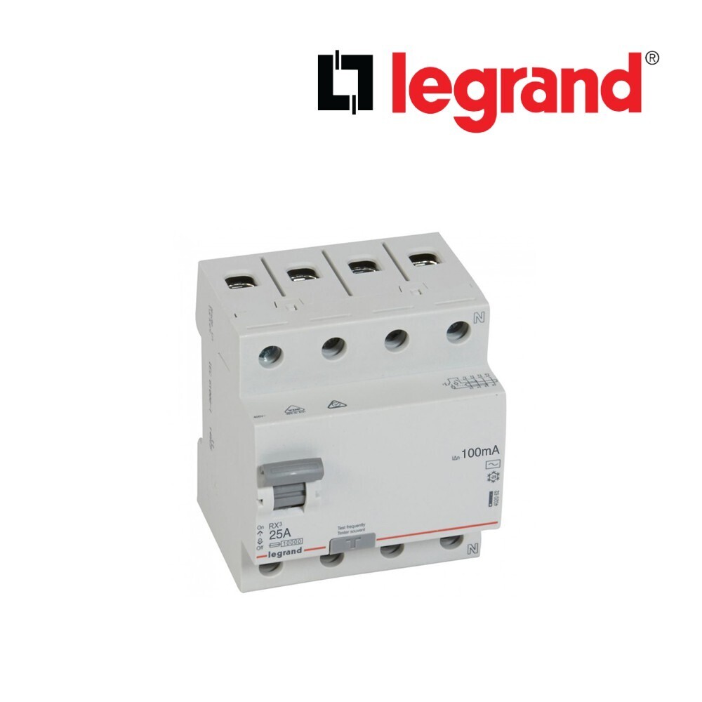 Legrand LG-RX3 RCCB 4PR 25A AC 100MA (402066) Breaker (LG-07-402066)