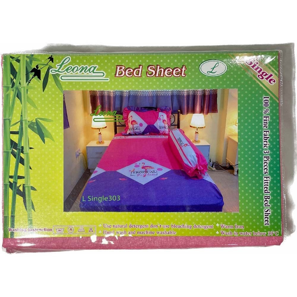 Leona Bed Sheet Sigle (3.5' x 6.5' x 9") L Single 303