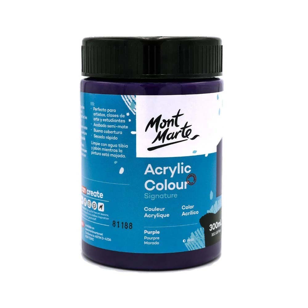 M.M. Acrylic Colour 300ML -Purple