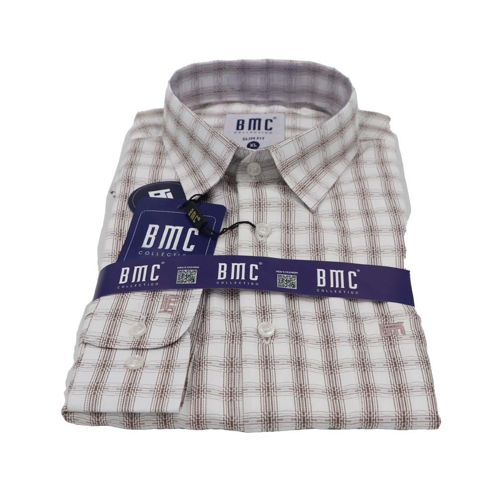 BMC Men Slimfit Shirt Long Sleeve 1330077 Brown XXL