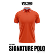 Volcano Men Signature Polo Shirt MMDPV-S1010-39 Orange Medium