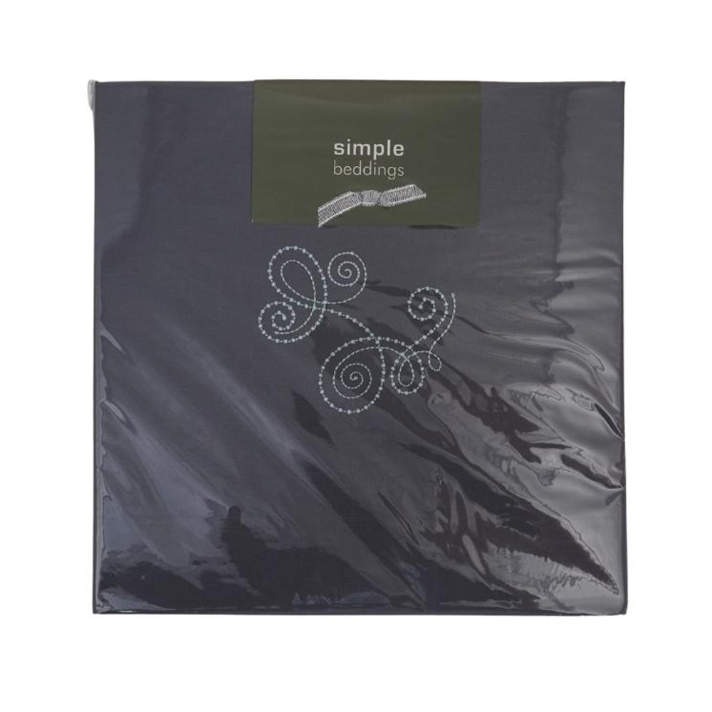 Simple Pillow Case 2PCS 19.5 X 29.5IN Iron Ore(Fit)