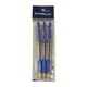 Ballpen Luna Clip Clic Grip 07 Blue 3PCS