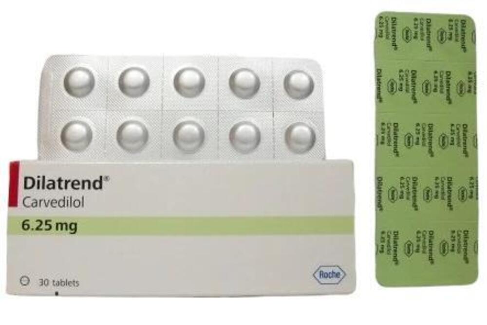 Dilatrend Carvedilol 6.25MG 10Tabletsx3