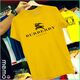 memo ygn Burberry unisex Printing T-shirt DTF Quality sticker Printing-Yellow (Small)