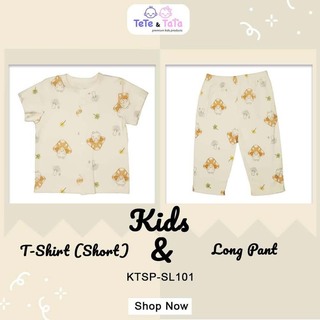 Te Te & Ta Ta T Shirt Short Sleeves & Long Pants Blue (2Pcs/1Set) KTSP-SL101