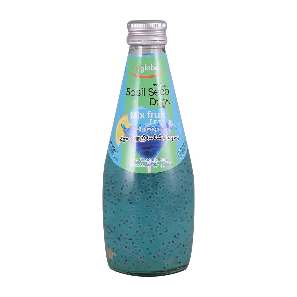 Uglobe Mix Fruit Flavor Basil Seed Drink 290ML