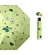 Automatic 3 Fold Fruit Printed Umbrella Green