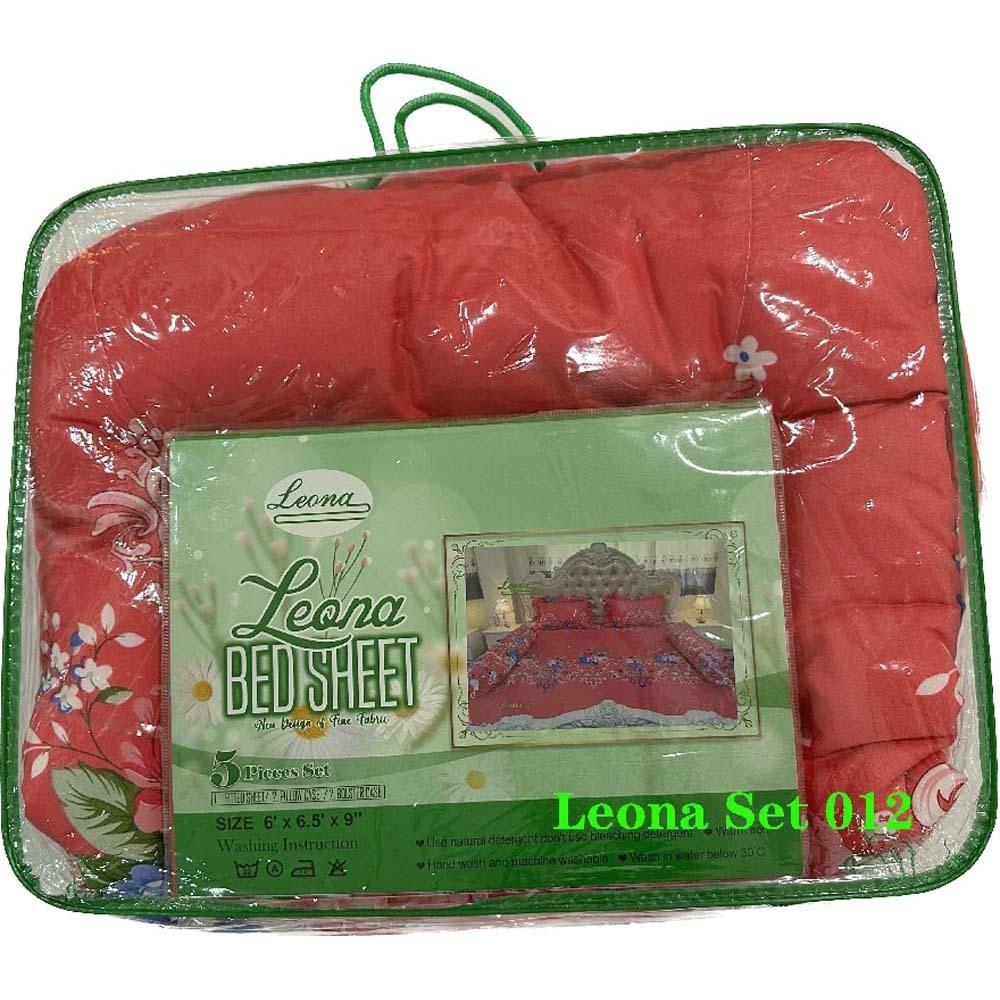 Leona Bed Sheet (set)  Double (6' x 6.5' x 9")  Leona Set 012