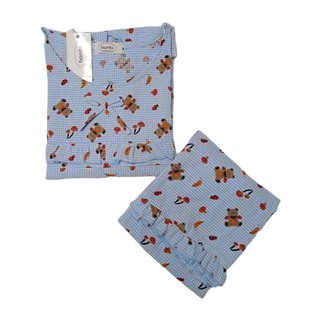 Bambi Women Night Wear Cotton Oneset Blue AA0041 XL