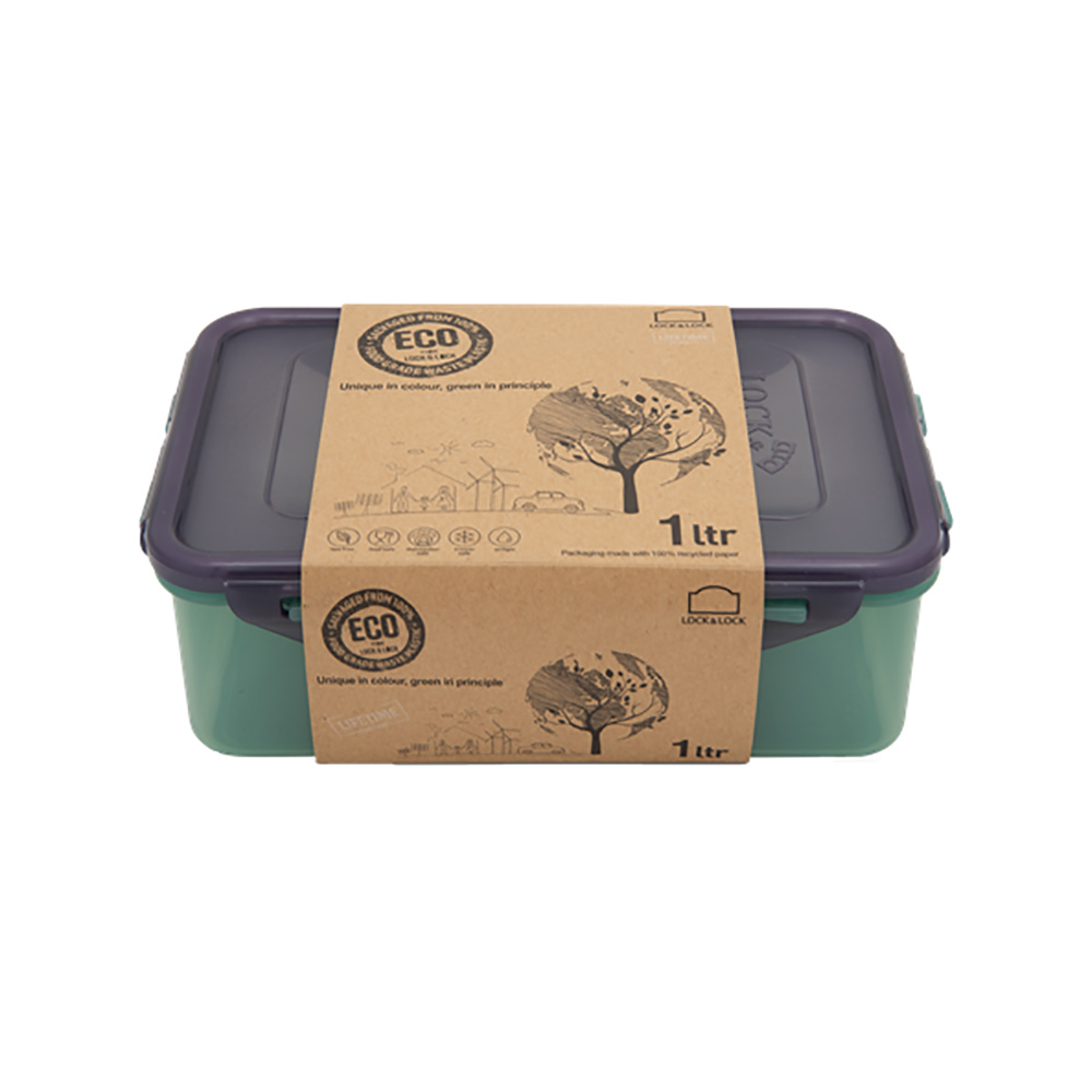 HPL817RCL Lock & Lock Eco Container Rectangular 1LTR