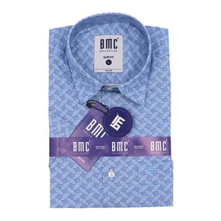 BMC Slimfit Shirts Short Sleeve 2310060 Dark Red Large