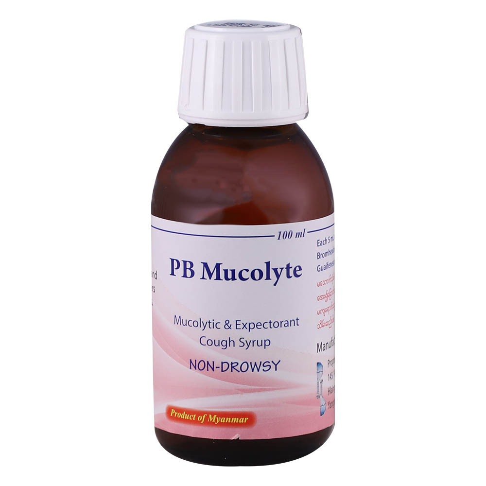 PB Mucolyte Mucolytic&Expectorant Cough Syrup100ML