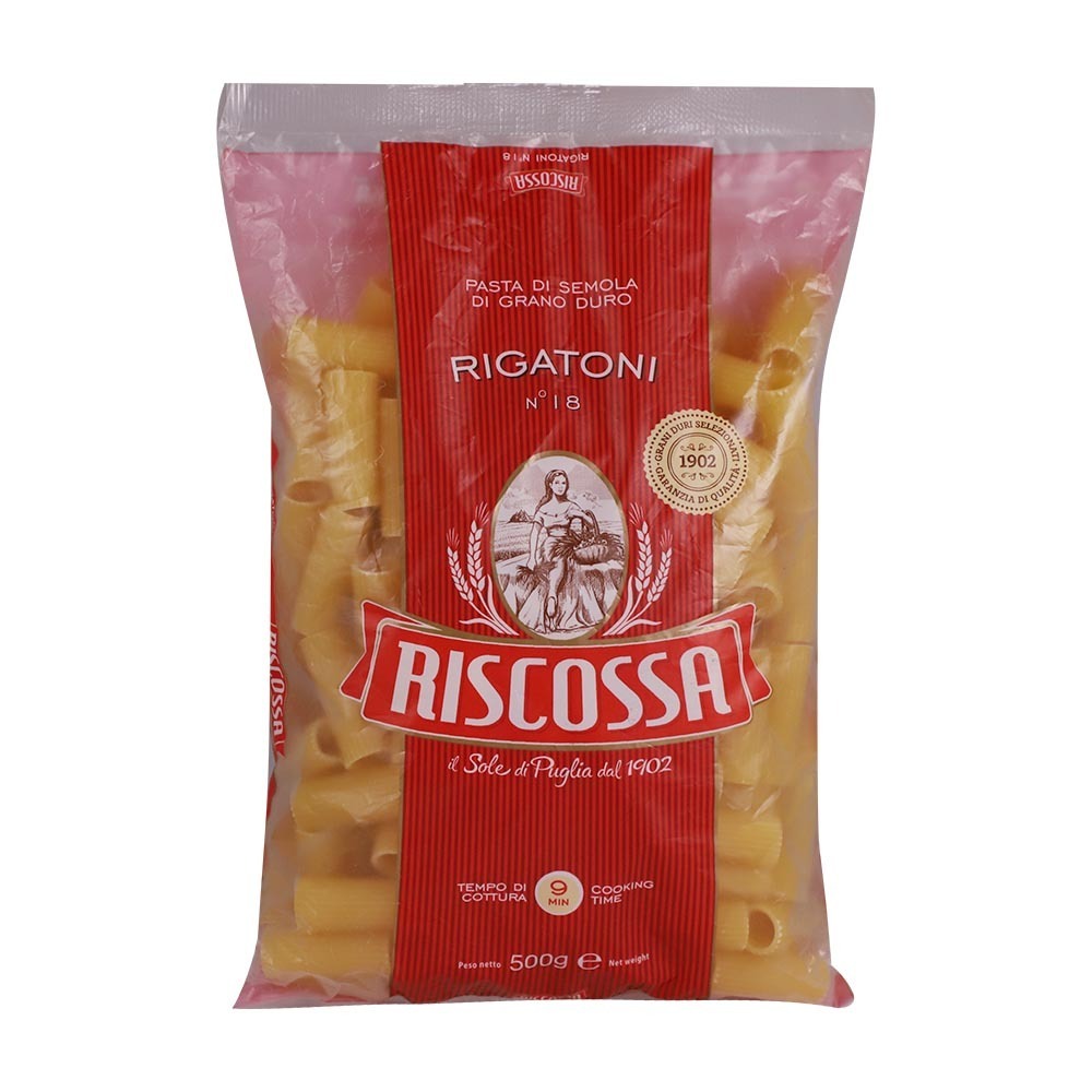 Riscossa Pasta Rigatoni Noodle NO.18 500G