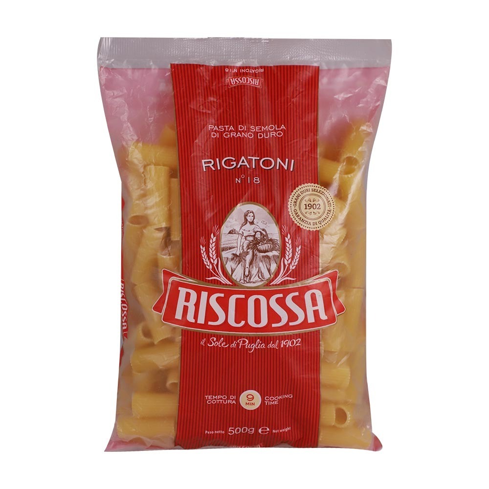 Riscossa Pasta Rigatoni Noodle NO.18 500G