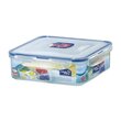 HPL858C Lock & Lock Square Short Food Container With Divider 1.6LTR