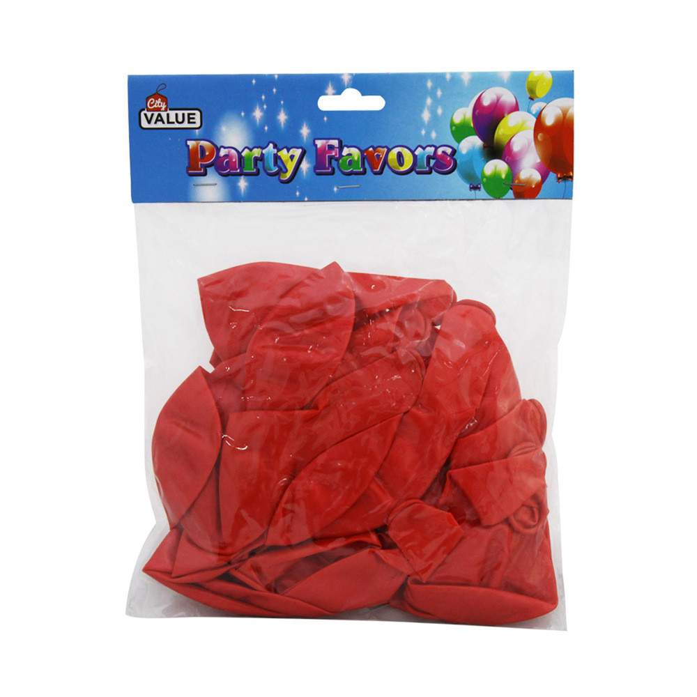 City Value 12IN Balloon 25PCS Red