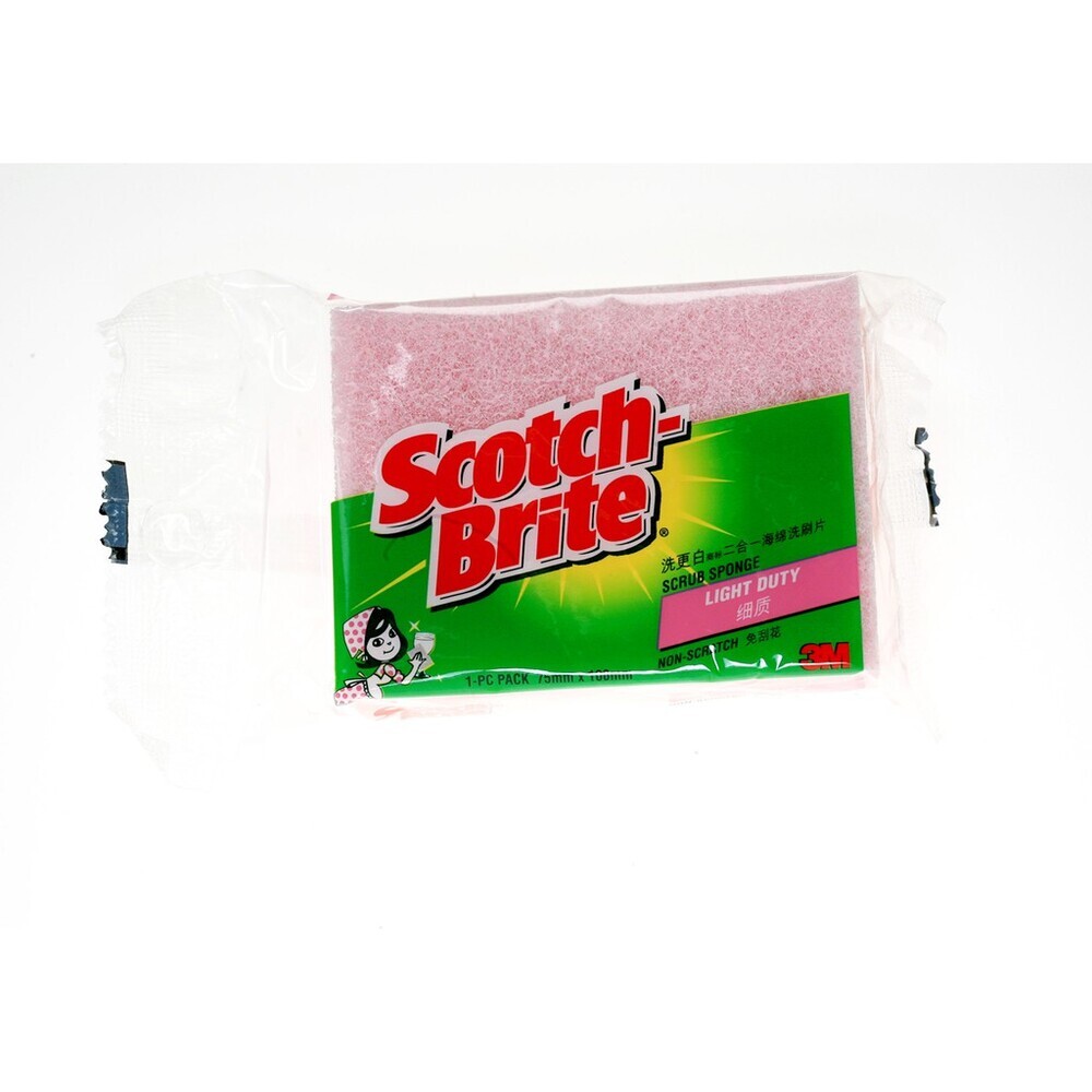 3M Scotch Brite Scrub Sponge Light Duty Non-Scratch 3X4