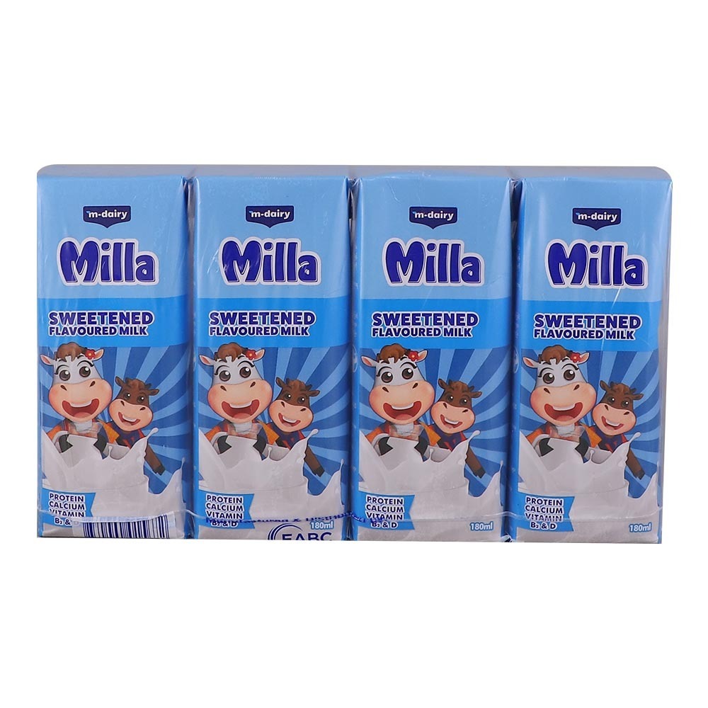 Milla UHT Sweetened Flavoured Milk 180MLx4PCS