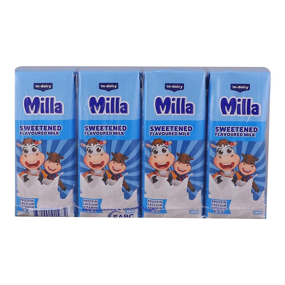 Milla UHT Sweetened Flavoured Milk 180MLx4PCS