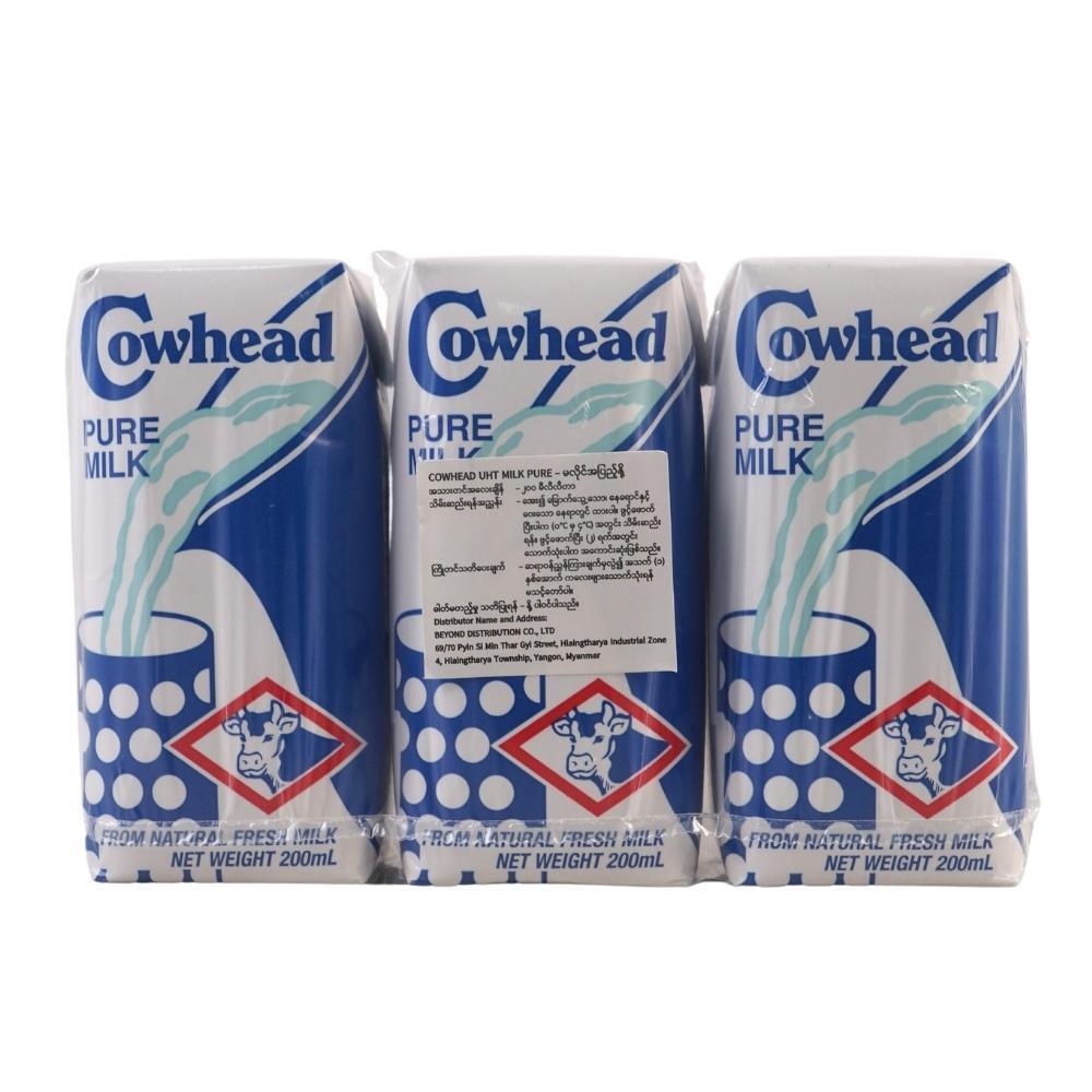 Cowhead UHT Full Cream Pure Milk 200MLx3PCS