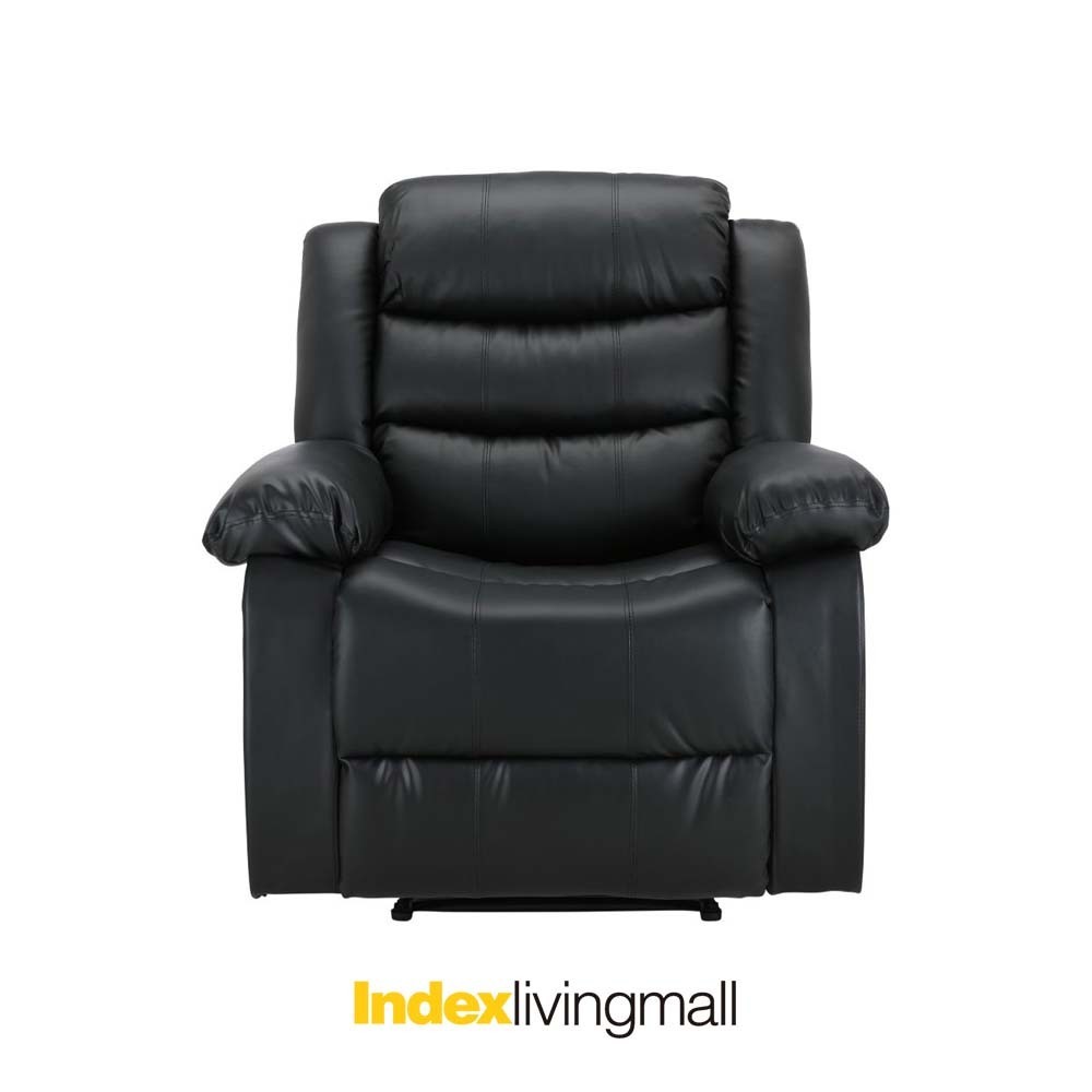 Furinbox Lemma PVC Manual Recliner 1/S Black