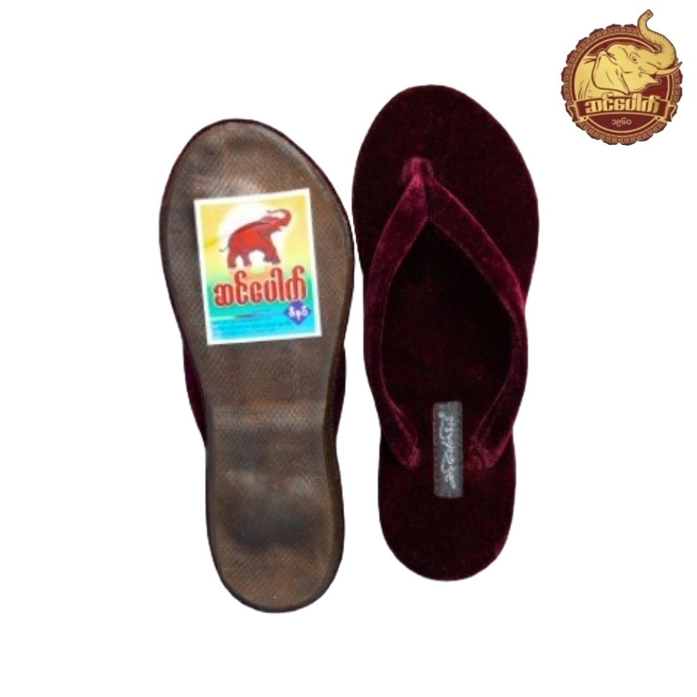 Sin Pauk Men Velvet Slipper (Red,No-12) SPM-001