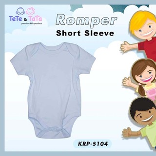 Te Te & Ta Ta Short Romper Short Sleeves White 3-6 Months (3Pcs/1Set) KRP-S104
