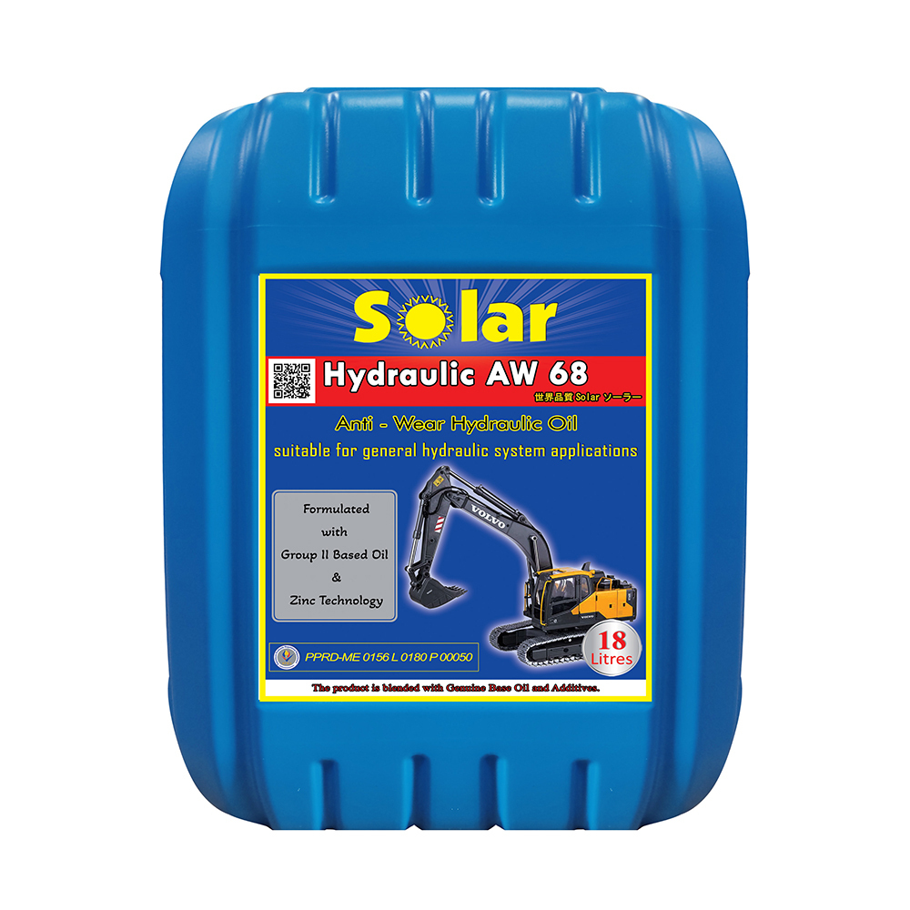 Solar Solar Hydraulic AW 68 Anti-Wear 18 LTR Blue