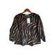 Kudos Floral Chiffon Woman Blouse Black B-013 Small