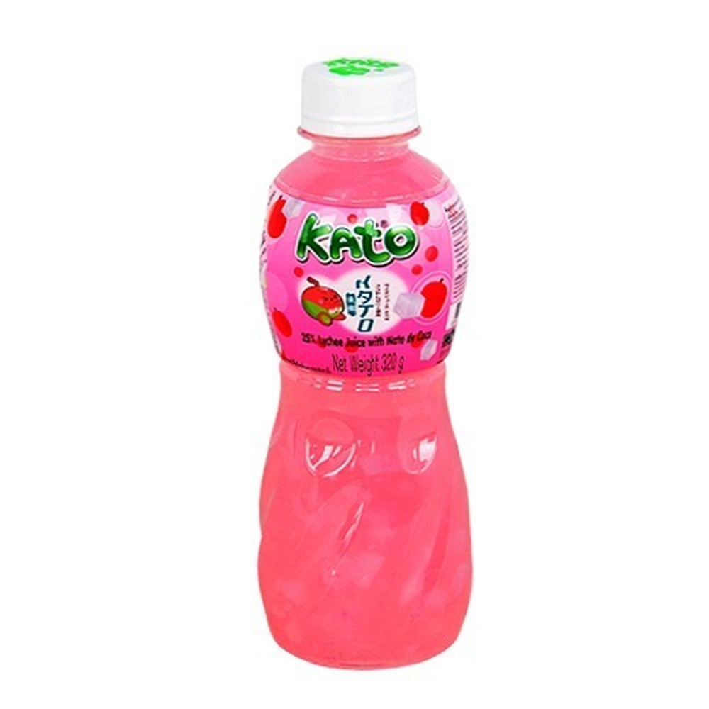 Kato Lychee Juice with Nata De Coco Jelly Drink 320G