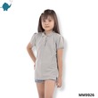 Max & Mia Girl Short-Sleeve Polo Top MM9926 Gray Small