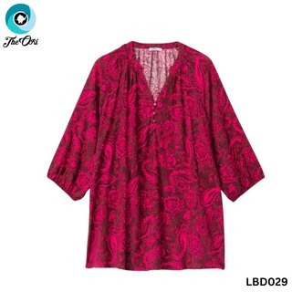 The Ori Women Long Sleeve Top LBD029 Black Floral (Large-50)