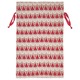 Ikea Vinterfint Sack With String, Santa Claus Pattern Brown/Red, 90x56 CM 305.296.36