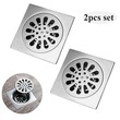 Jaramy Stainless Steel Floor  Drain For Bathroom - 2PCS Set