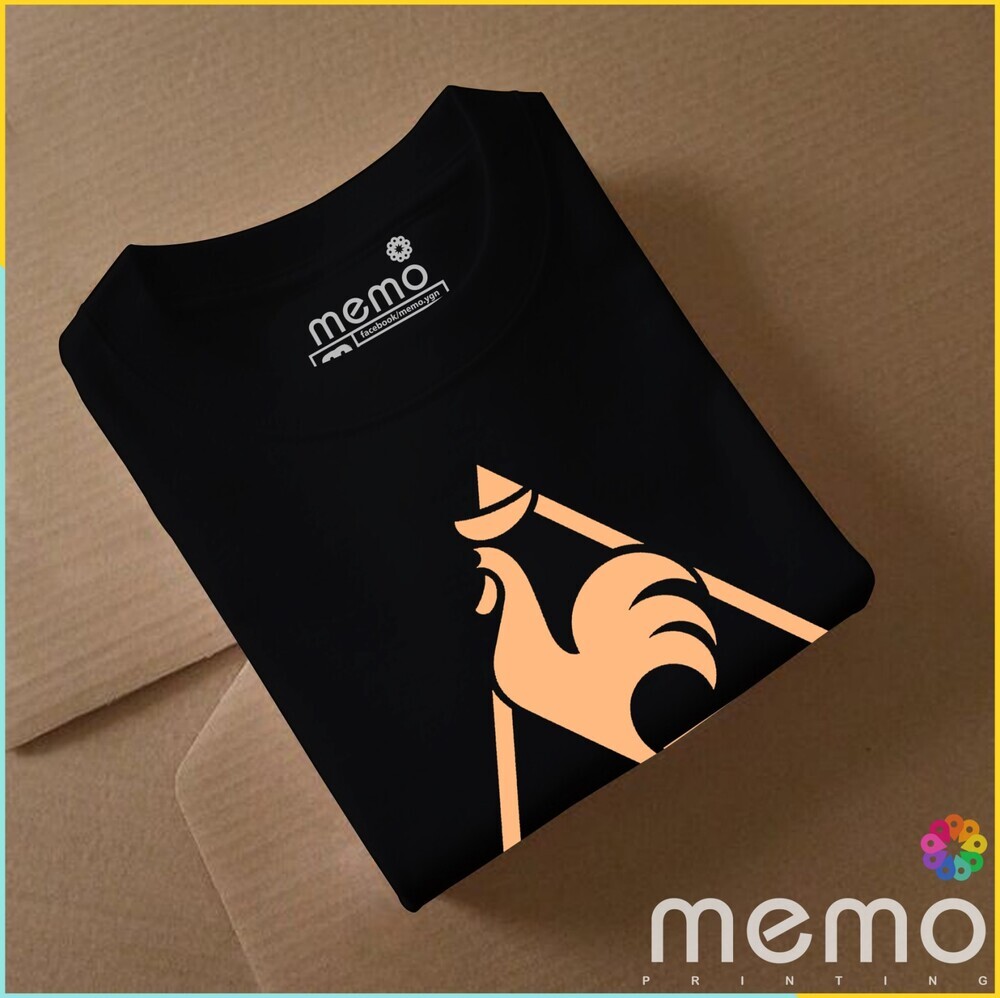 memo ygn Le coq sportif unisex Printing T-shirt DTF Quality sticker Printing-Black (XL)