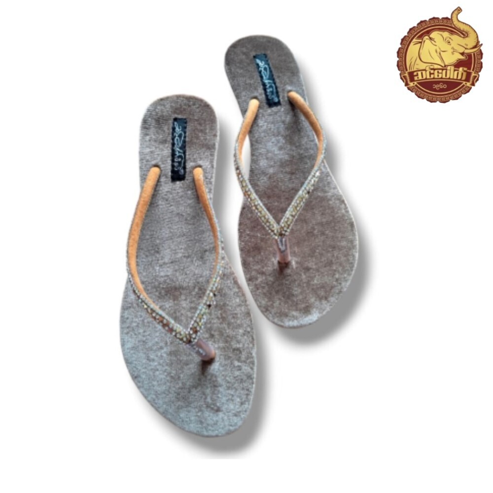 Sin Pauk Poe Khwar Myint Velvet Sandal Diamond Strap (Design-4,No-38) BGK-006