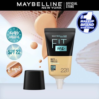 Maybelline Fit Me 16H Matte + Poreless Foundation SPF  22 18ML (220 Natural Beige)