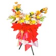 Floral District Red/Light Yellow Artificial Flower Stand