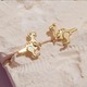 YVIS T-Rex Earring Studs (Gold)