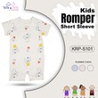 Te Te & Ta Ta Short Romper Short Sleeves White 6-9 Months (3Pcs/1Set) KRP-S101