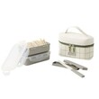 LCB752KG Lock & Lock Lunch Box 2PCS Set (HPL754X1; HPL752X1; HPP700 X 1(Chopsticks)+Lunch Bag)