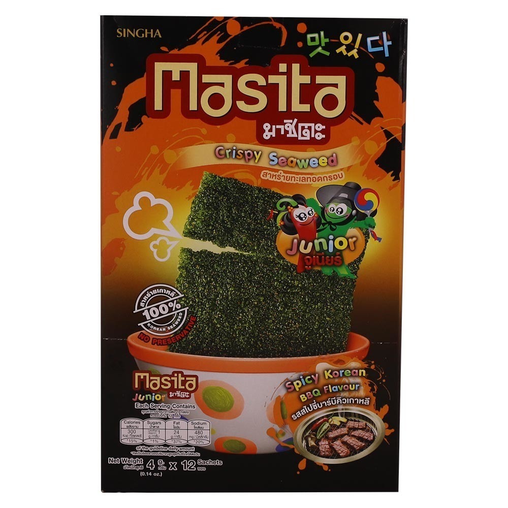 Masita Seaweed Snack Spicy Korean BBQ Flavour 48G