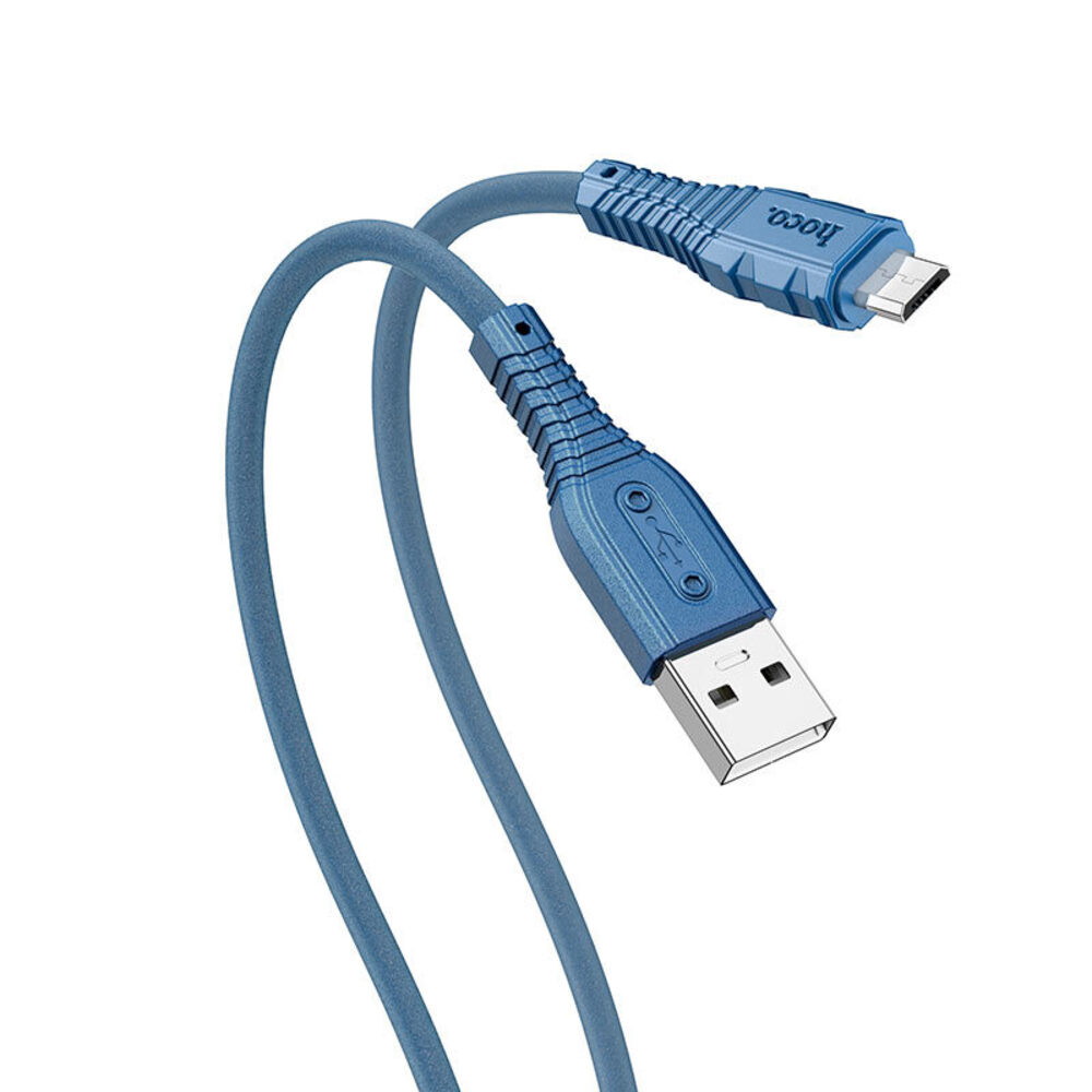 X67 Nano Silicone Charging Data Cable For Micro/Blue