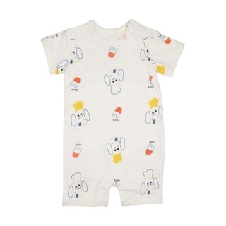 Te Te & Ta Ta Short Romper Short Sleeves Blue 3-6 Months (3Pcs/1Set) KRP-S101