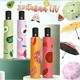 Automatic 3 Fold Fruit Printed Umbrella Orange