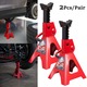 Car Jack Stand 3 ton 6600 lbs -2PCS pair (Red) 40CM X 20CM X 10CM