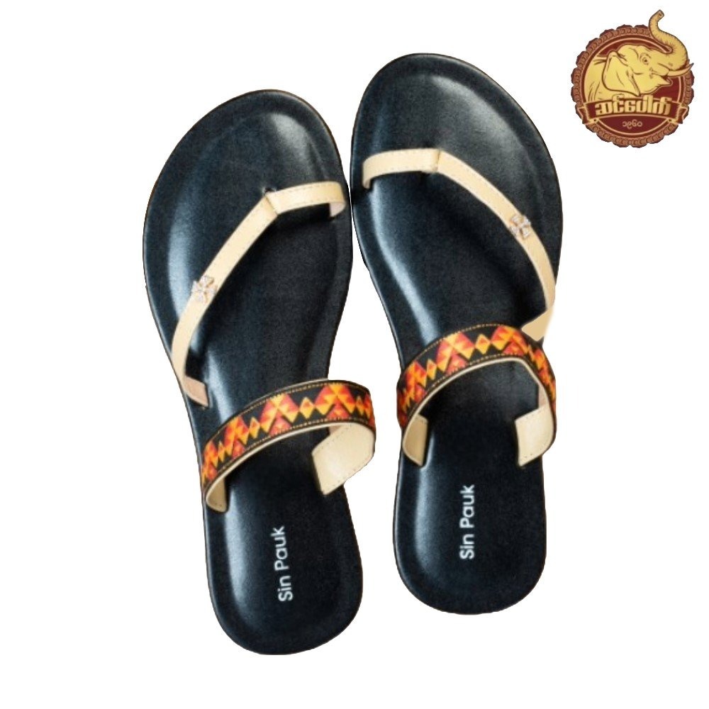 Sin Pauk Women Leather Slipper (Design-1,No-39) SGW-002