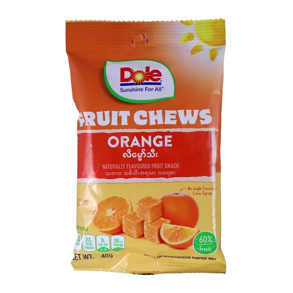 Dole Fruit Chews Orange Flavoured 40G