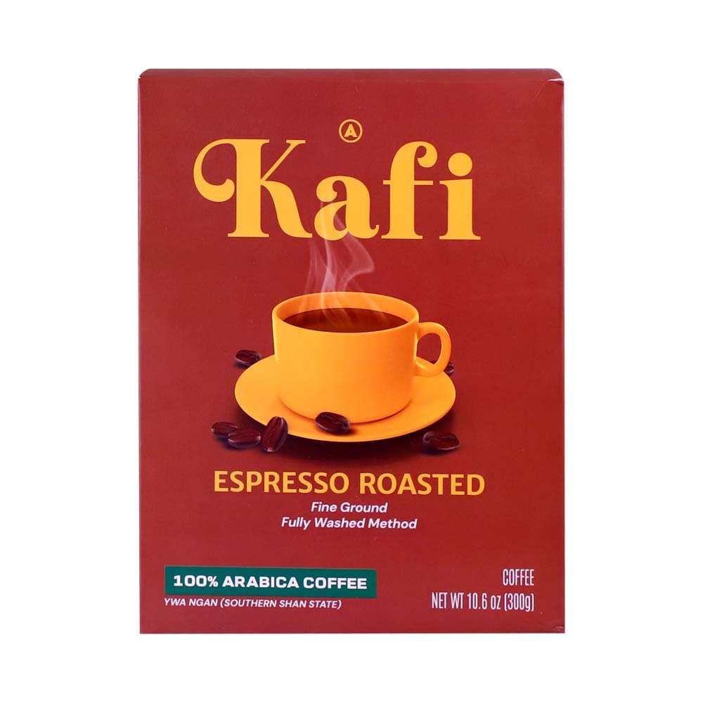 Kafi 100% Arabica Espresso Roasted Fine Ground Coffee 300G